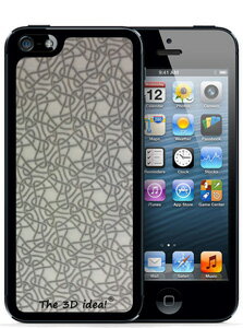 [The 3D idea] 3Dホログラムシート for iPhoneSE 5s/5 Skin　WHITE　ホワイト　白　シルバー　ラメ 3D-SK-WH1プラスチック 背面 ステッカー シール