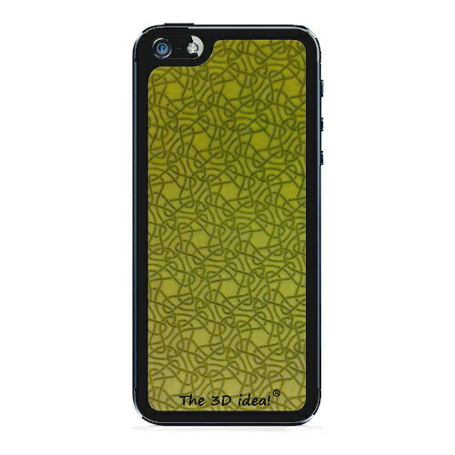 [The 3D idea] 3Dホログラムシート for iPhoneSE 5s/5 Skin　YELLOW　イエロー　黄　ラメ 3D-SK-YE1プラスチック 背面 ステッカー シール