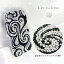Black and White Swirl, Crystal Case for iPhone 4/4s ケースブラック&ホワイトスワール 渦 Crystal Icing デコレーション ハードケース(UP)