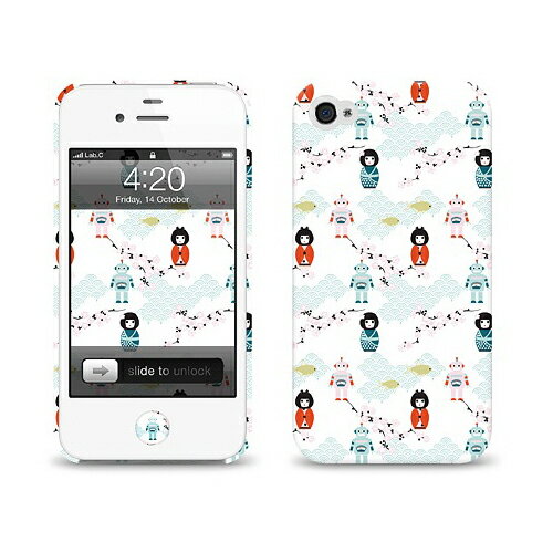 LAB.C D Case for iPhone 4s MA-05 iPhone4S/4 ケース 保護フィルム ホームボタンシール (UP)-stv