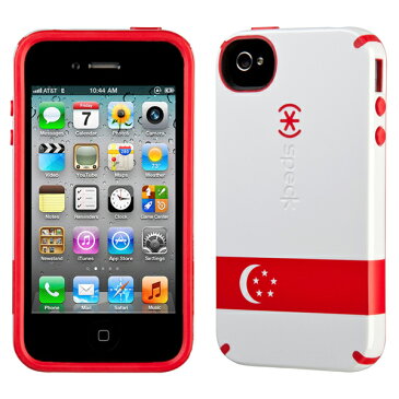 *speck製* iphone4s ケース 【iPhone4S/4 CandyShell Singapore Flag】キャンディーシェルフラッグケースシンガポール　国旗(UP)-stv