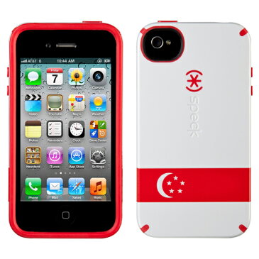 *speck製* iphone4s ケース 【iPhone4S/4 CandyShell Singapore Flag】キャンディーシェルフラッグケースシンガポール　国旗(UP)-stv