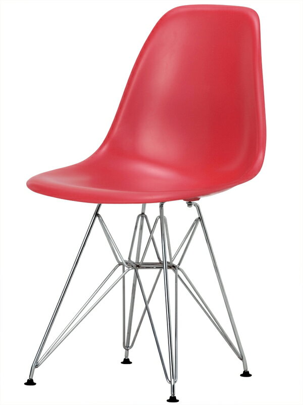 イームズ サイドシェルチェア DSW　vitra ダウェルベース　正規品　赤 12年保証 家具・インテリア イームズ サイドシェルチェア DSW