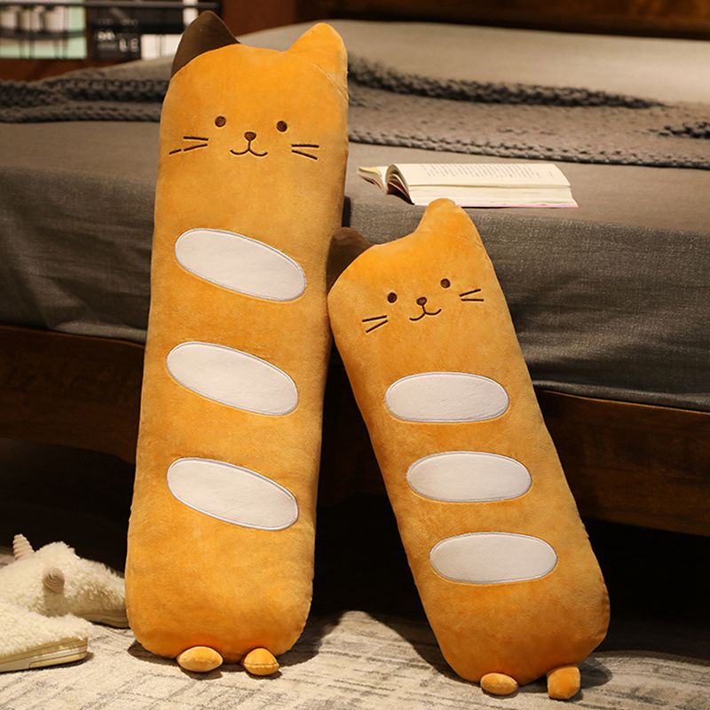 乐天商城 - パンネコ 猫縫いぐるみ 縫い包み 面白い 円筒タイプ おもちゃ 抱き枕 ロングクッション だきまくら 玩具 ネックピロー 眠り枕 そば枕 もふもふ 肌触り かわいい カップル