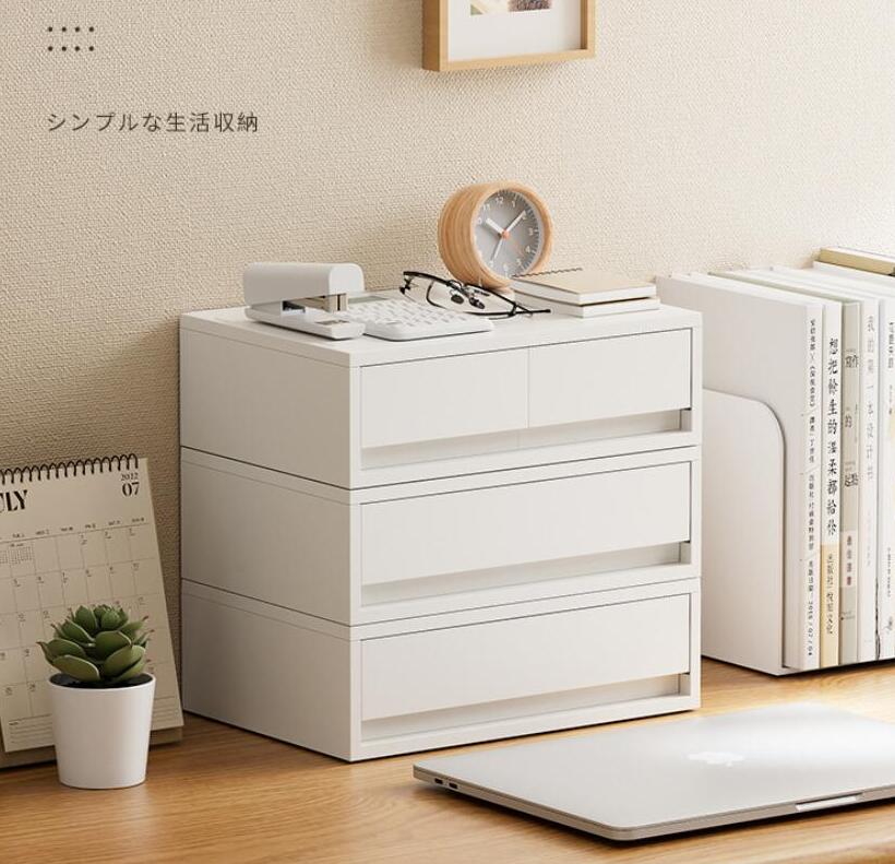 引き出し 卓上収納ケース 収納ボックス 横 小物 ホワイト 透明 滑り止め 大容量 文房具収納 書類ケース..