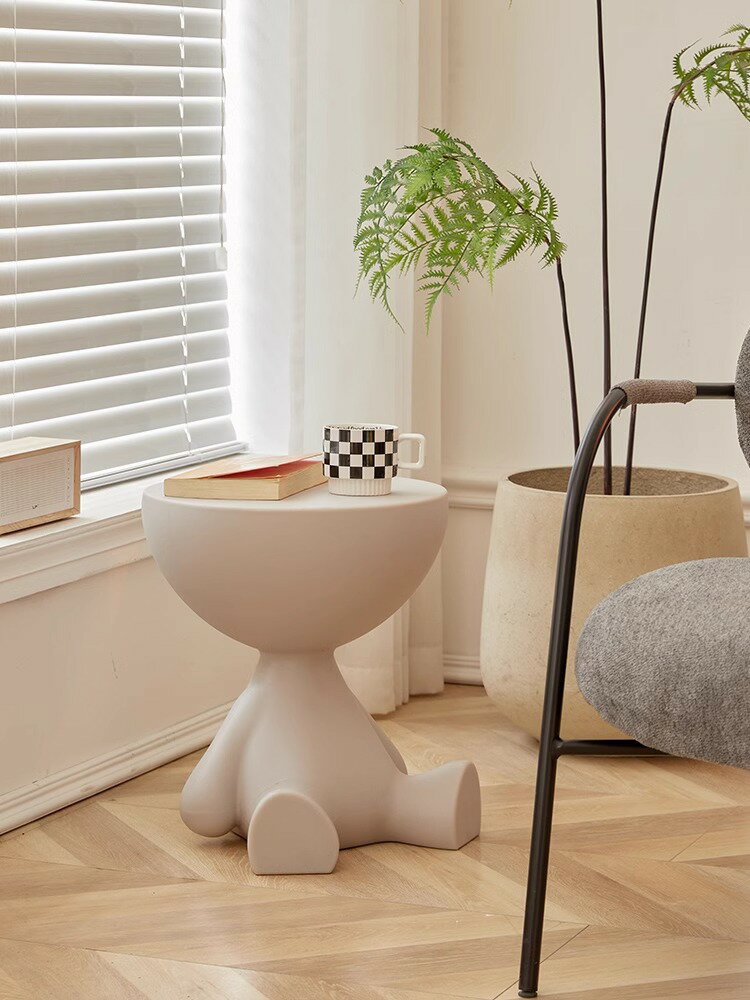 クリームファー辺数insデザイナー寝室プラスチック辺テーブル