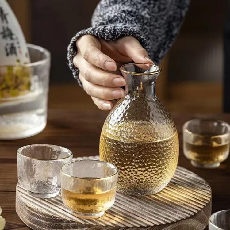 おちょこガラス 徳利 おちょこ セット 酒器セット 6点セット 冷酒器 耐熱ガラス 徳利 おちょこセット ..