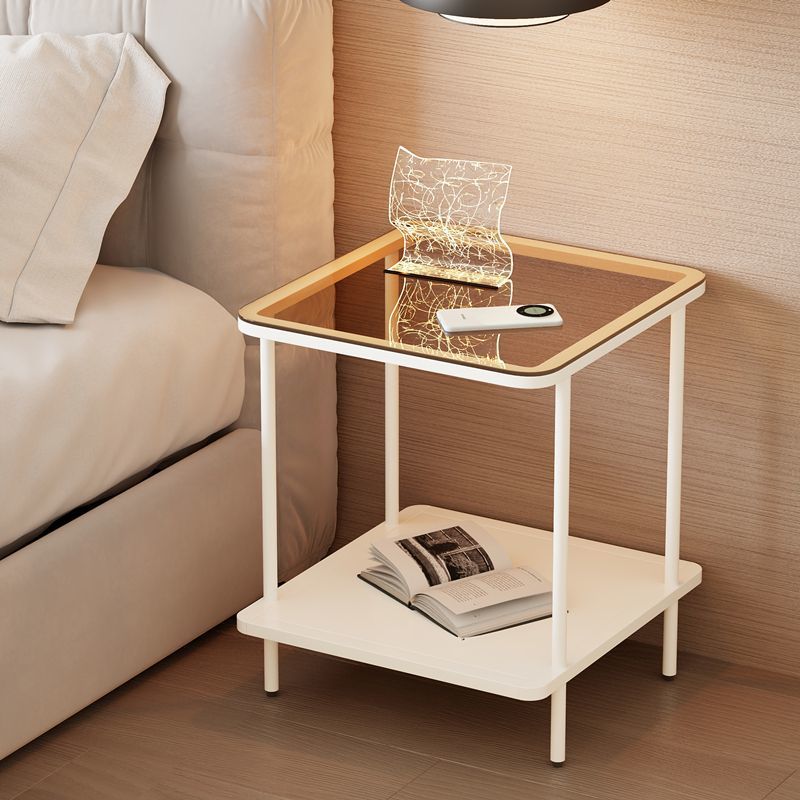 小坪型ローテーブル棚ベッドサイドキャビネット角数簡易軽奢小辺数ソファーサイド小テーブル