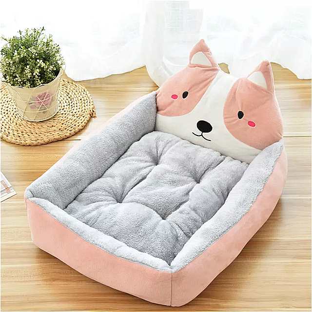 Pet Goods - ペット 用の柔らかく 通気性 のある 猫 の ベッド 小型 犬 と中型 犬 用 の 猫 の巣 漫画 のカー ペット 洗える