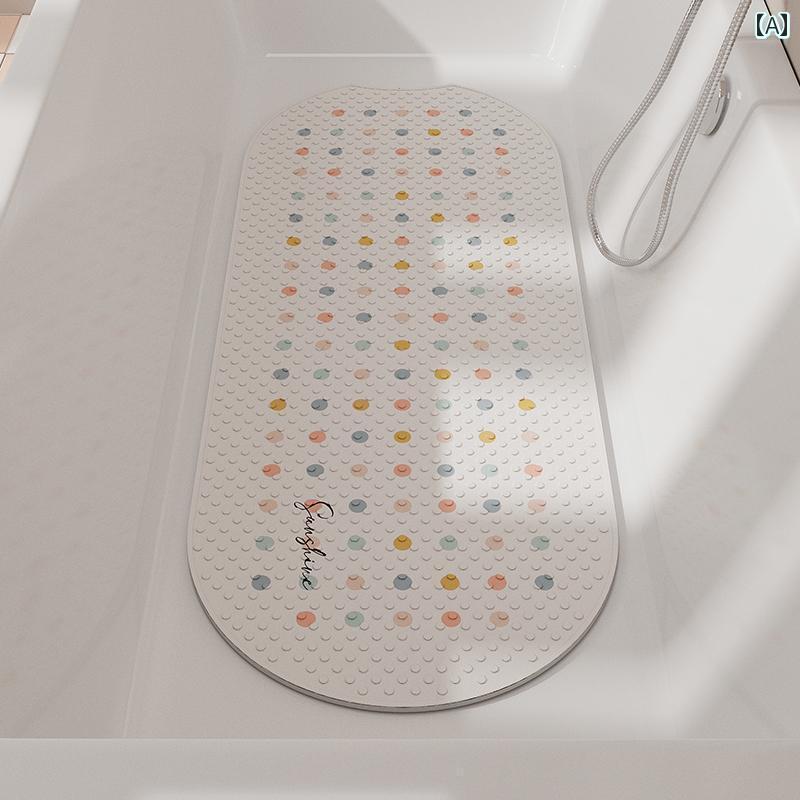 乐天商城 - バスマット おしゃれ 浴室 バス ルーム フロア マット バスタブ 滑り止め シャワー 転倒 防止 足 家庭用 マッサージ 吸盤