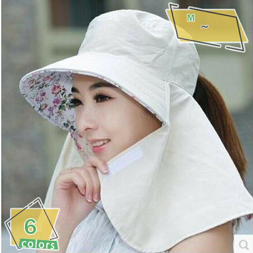 777円OFFクーポン レディースバイザー ハット 帽子 使い方2way フェイスカバー つば広 取り外し可能 レディースハット 漁師帽 レディース UVカット 折りたたみ サンバイザー フェイスカバー付き 紫外線対策 日よけ帽子 360度 日焼け防止 RaogtCYU