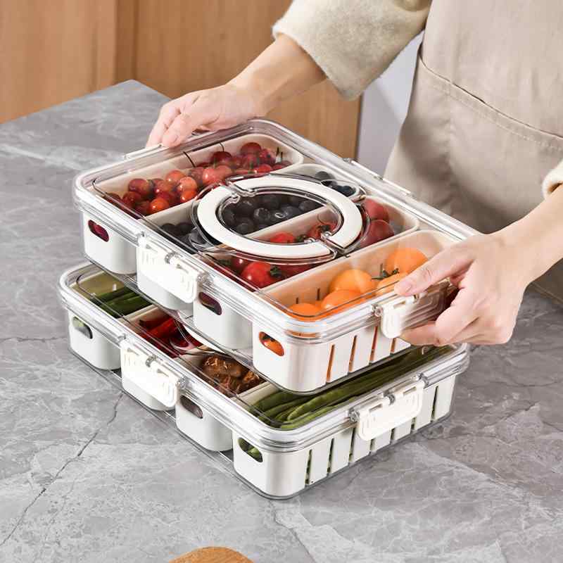 乐天商城 - 食品保存容器 蓋付き キッチン 密閉 ストックケース 冷蔵庫 収納ケース プラスチック 透明 大容量 スタッキング可能