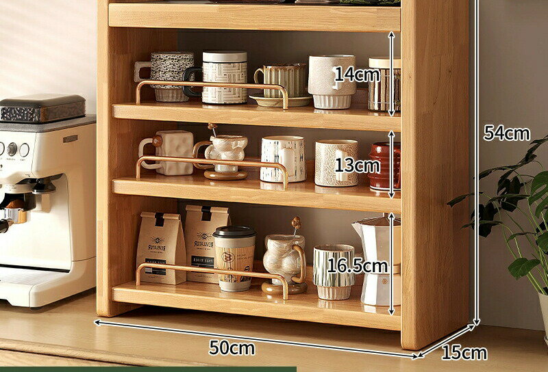 木のカップ棚デスクのカップ収納棚家庭用の台水のカップ棚コーヒーカップくるみ収納棚
