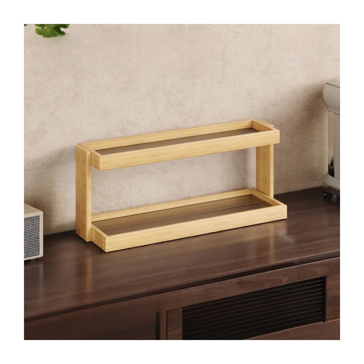 ミニ食器棚 ミニカップボード カップ収納棚 一人暮らし 2段/3段 ミニ 木目調 カップホルダー ウォータ..