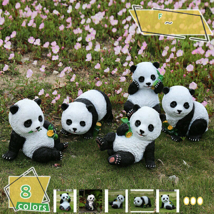 ーポン 樹脂飾り ガーデンオーナメント 置物 パンダ ガーデニング 置物ガーデンオブジェ ガーデニング雑貨 プレゼント ギフト インテリア アウトドア かわいいパンダ おきもの アンティーク お庭がにぎやか RaogtCYU