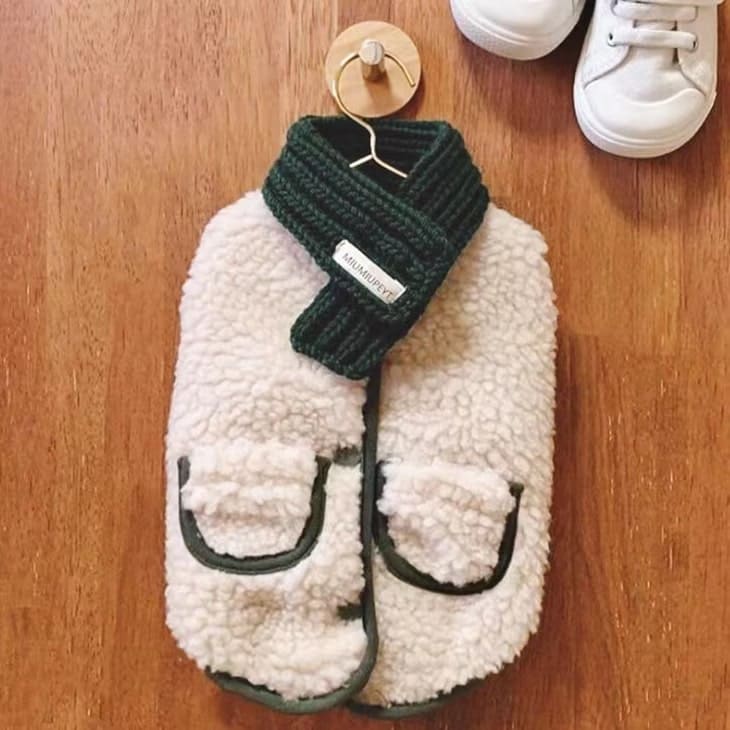 【マフラーとベスト2点セット】犬 服 冬服 ボア ドッグウェア アウター 秋冬 犬の服 防寒着 猫 ペット..