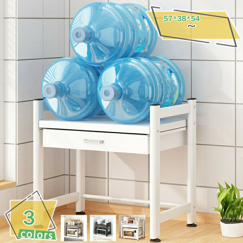 クーポン レンジ上ラック 2段 耐熱 引き出し付きトースターラック 電子レンジ収納ラック オーブンレン..