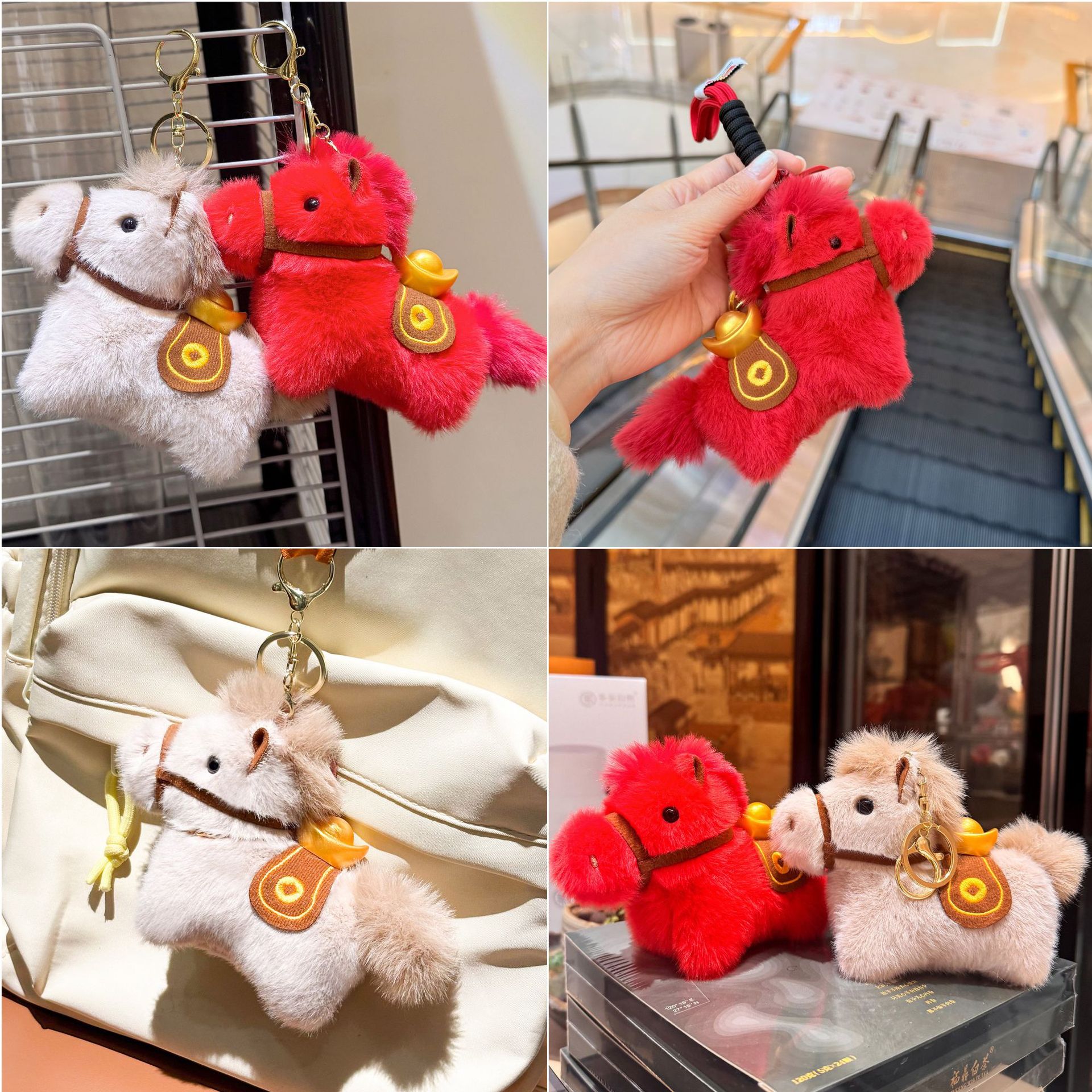 馬のマスコット金塊馬の置物吊り飾り、すぐに金持ちになる財布のペンダント、2026 年のイベントギフト