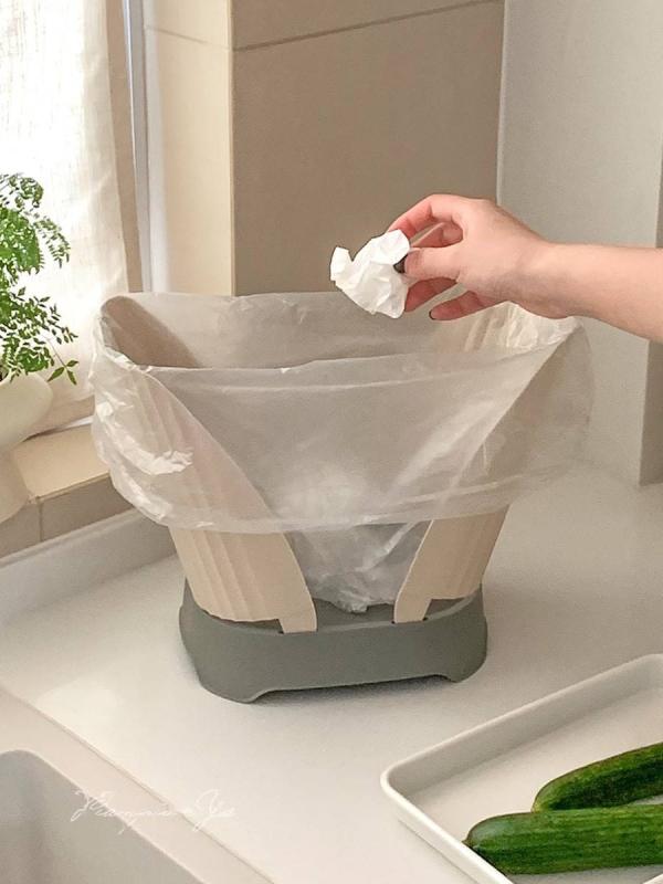 乐天商城 - ゴミ箱 家庭用 キッチンカウンター 卓上 リビング 寝室 折りたたみ式 フタなし 生ごみ ダストボックス プラスチック製 スクエア型 小型 コンパクト 省スペース おしゃれ 収納