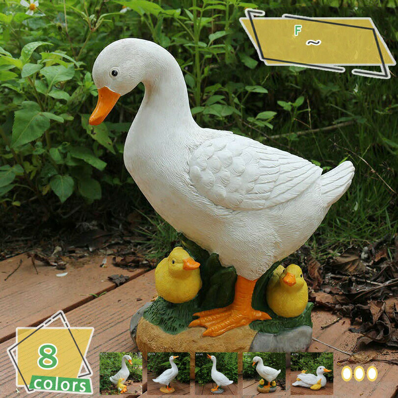 クーポン 置物ガーデンオブジェ 鴨 ガーデン 癒しグッズ 庭のオーナメント アヒル オブジェ ガーデン インテリア雑貨 現実的 生き生き 樹脂工芸品 園庭 芝生 花壇 デコレーション 展示用 屋外の彫刻の装飾 インテリア雑貨 アヒルの置物 RaogtCYU