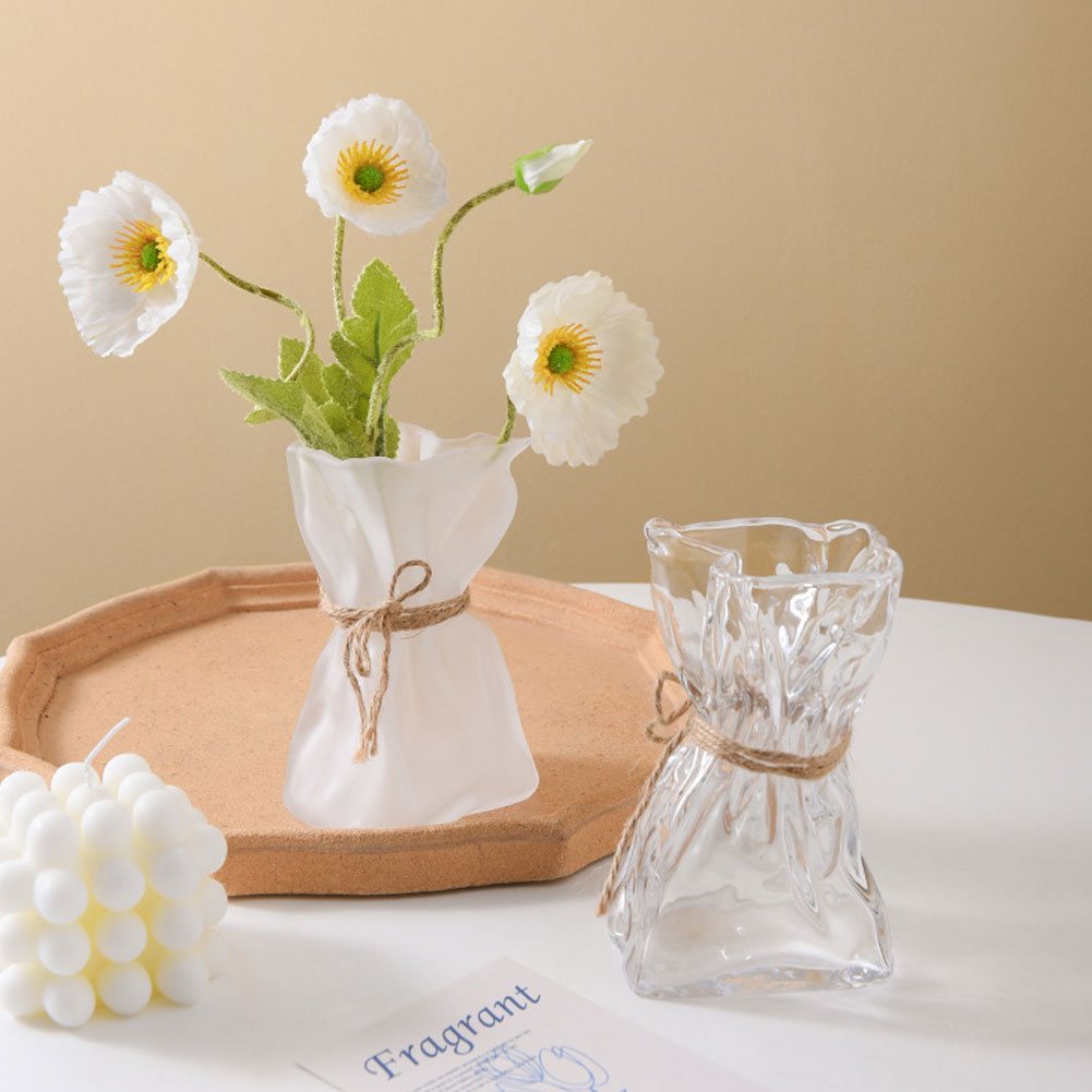 花瓶 おしゃれ フラワーベース ランダムシェイプ デザイン オーロラ ガラス かわいい 可愛い 小さい 一輪挿し 花束 生花 ドライフラワー インテリア 高さ14cm シンプル [2]