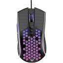 ゲーミングマウス 有線 高速スクロール 8個プログラムボタン 軽量 MEETION GM015 RGBバックライト ハニカム軽量化 エルゴノミクスデザイン LE...