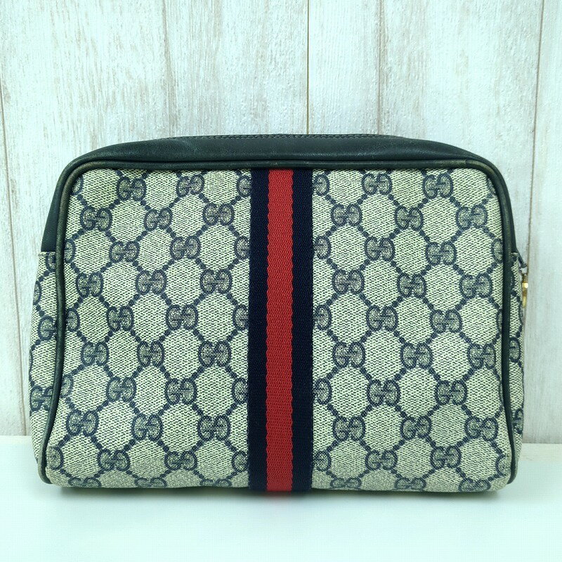 GUCCI グッチ パフューム ポーチ GG シェリーライン PVC ネイビー イタリア製 レディース【中古】Bランク ギフト プレゼント