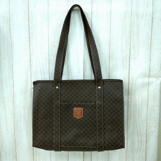 CELINE セリーヌ マカダム柄 トートバッグ イタリア製 ブラウン バッグ レディース【中古】Bランク ギフト プレゼント CELINE セリーヌ マカダム柄 トートバッグ イタリア製 ブラウン バッグ レディース【中古】Bランク ギフト プレゼント