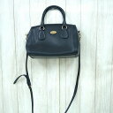 COACH コーチ 2WAYミニ ボストンバッグ ショルダーバッグ F33329 レザー ネイビー バッグ レディース【中古】Cランク ギフト プレゼント