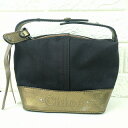 Chloe クロエ ハンドバッグ ポーチ キャンバス レザー ダークブラウン ルーマニア製 レディース【中古】Cランク ギフト プレゼント(4)