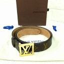 Louis Vuitton ルイヴィトン サンチュール LV ベルト M6879 モノグラムキャンバス ゴールド金具 アクセサリー レディース【中古】Cランク ...