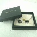 BVLGARI ブルガリ ロゴ シルバー 925 カフリンクス アクセサリー メンズ【中古】Cランク ギフト プレゼント