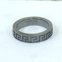 VERSACE ヴェルサーチェ グリークリング ダークグレー 約22号 イタリア製 アクセサリー メンズ【中古】Cランク ギフト プレゼント(4)