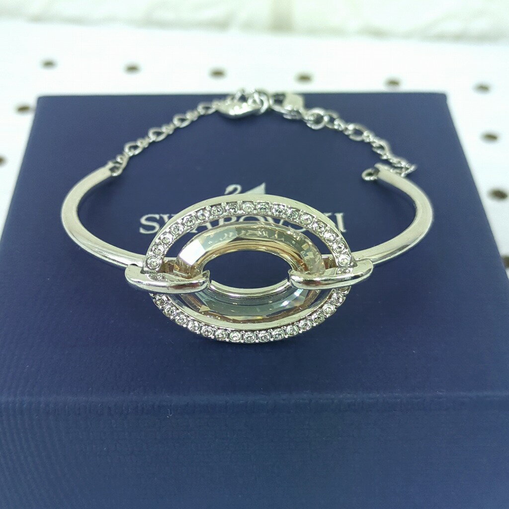 SWAROVSKI スワロフスキー バングル ブレスレット アクセサリー レディース【中古】Bランク ギフト プレゼント