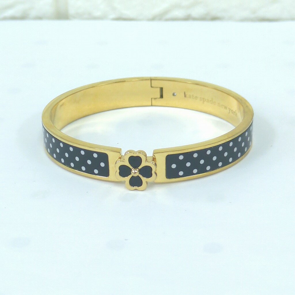 kate spade new york ケイトスペードニューヨーク ドット バングル ブレスレット ブラック アクセサリー レディース【中古】Cランク ギフト ...