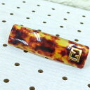 FENDI フェンディ バレッタ 髪留め ブラウン ゴールド ヘアアクセサリー レディース【中古】Cランク ギフト プレゼント