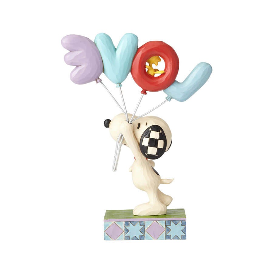 スヌーピー ラブ 風船 バルーン 18.8cm | スヌーピー フィギュア 大人向け 人形 置物 ジムショア グッズ Snoopy with LOVE Balloon ジム・ショア ピーナッツ JIM SHORE PEANUTS 正規輸入品