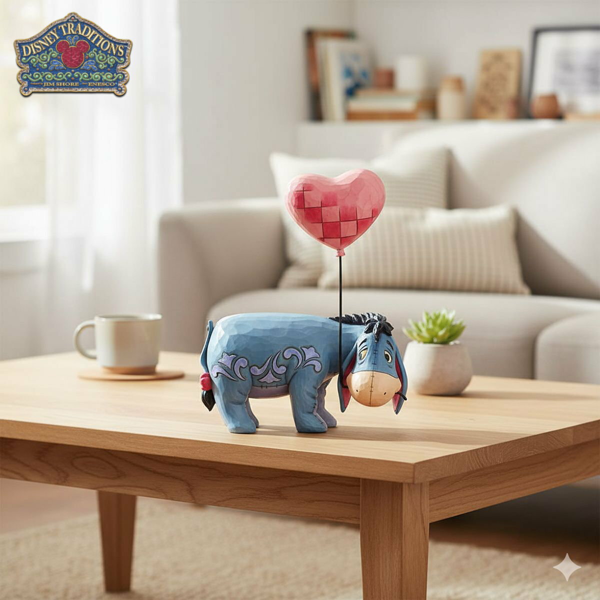 イーヨー ハート バルーン 20cm くまのプーさん | ディズニー トラディションズ ジムショア グッズ フィギュア 人形 置物 彫刻 Jim Shore 正規輸入品