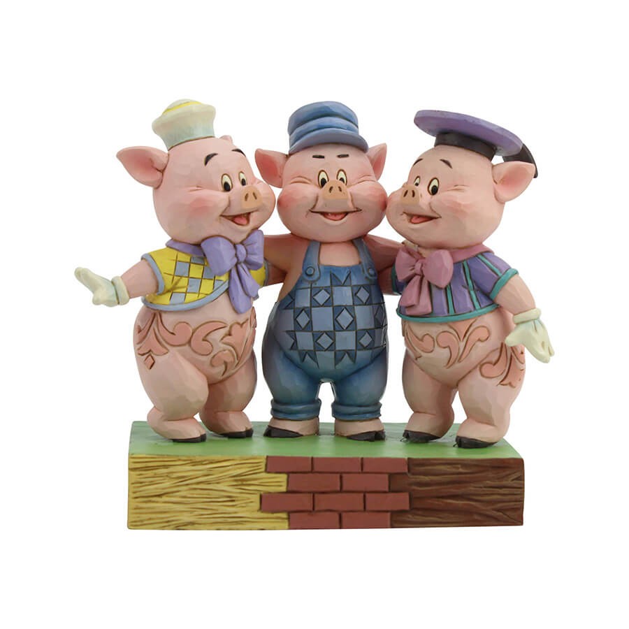 魅了 3匹のこぶた 6 1cm ディズニー フィギュア 大人向け 人形 置物 ジムショア グッズ Three Little Pigs ジム ショア ディズニー トラディションズ Jim Shore Disney Traditions 正規輸入品 全国宅配無料 Indiatribune Com