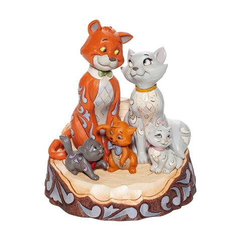 おしゃれキャット ファミリー 18.2cm | Aristocats Carved by Heart ジム・ショア ディズニー トラディションズ JIM SHORE