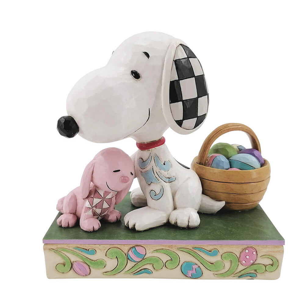 スヌーピー イースター バスケット 12cm | Snoopy with Easter Basket ジム・ショア ピーナッツ JIM SHORE 正規輸入品