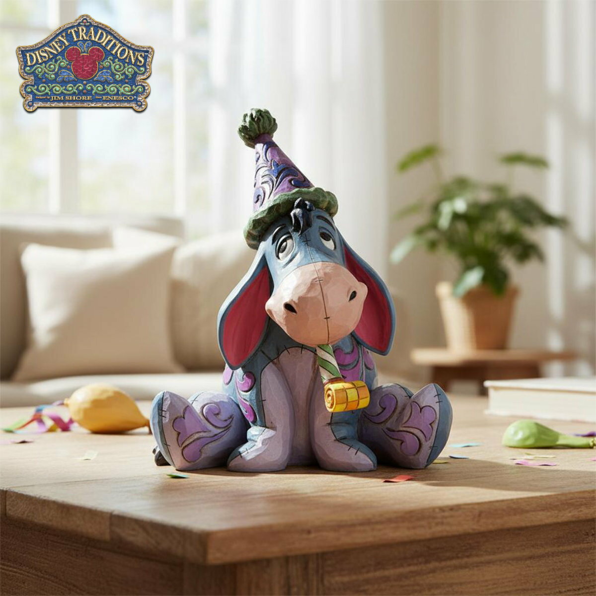 イーヨー バースデー 14.5cm くまのプーさん | ディズニー トラディションズ ジムショア グッズ フィギュア 人形 置物 彫刻 Jim Shore 正規輸入品