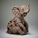 Edge Elephant Calf 幅22.8x奥行16x25.4(cm) 彫刻 置物 オブジェ フィギュア 動物 大きい リアル アート マット バックリー 正規輸入品
