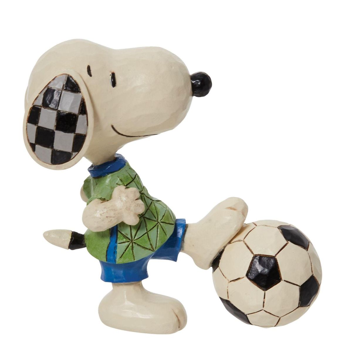 スヌーピー サッカー ミニ 8.3cm | ジムショア ピーナッツ グッズ フィギュア 人形 置物 彫刻 Jim Shore 正規輸入品