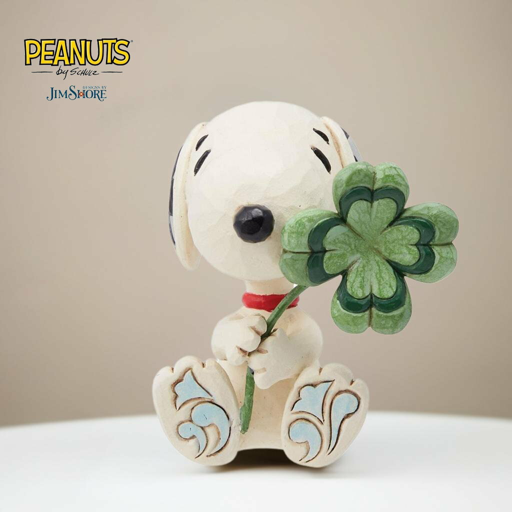 スヌーピー クローバー ミニ 6.5cm | ジムショア ピーナッツ グッズ フィギュア 人形 置物 彫刻 Jim Shore 正規輸入品