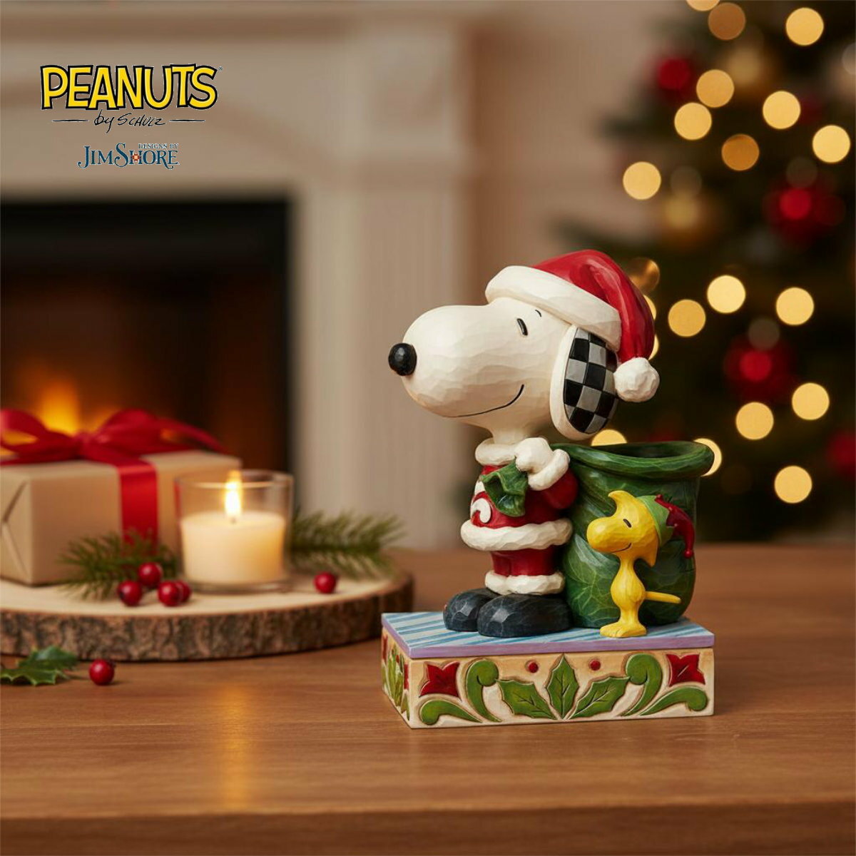 サンタ スヌーピー&エルフ ウッドストック 21.5cm クリスマス | ジムショア ピーナッツ グッズ フィギュア 人形 置物 彫刻 Jim Shore 正規輸入品のサムネイル