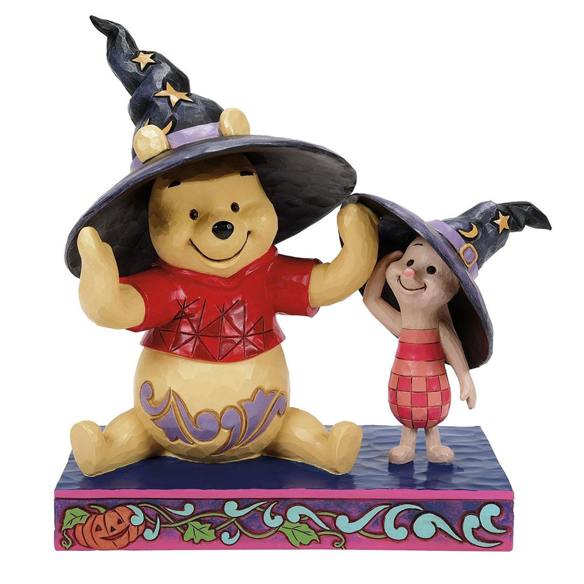 プー & ピグレット ウィッチハット 15.3cm くまのプーさん ハロウィン | ディズニー トラディションズ ジムショア グッズ フィギュア 人形 置物 彫刻 Jim Shore 正規輸入品の商品画像 3