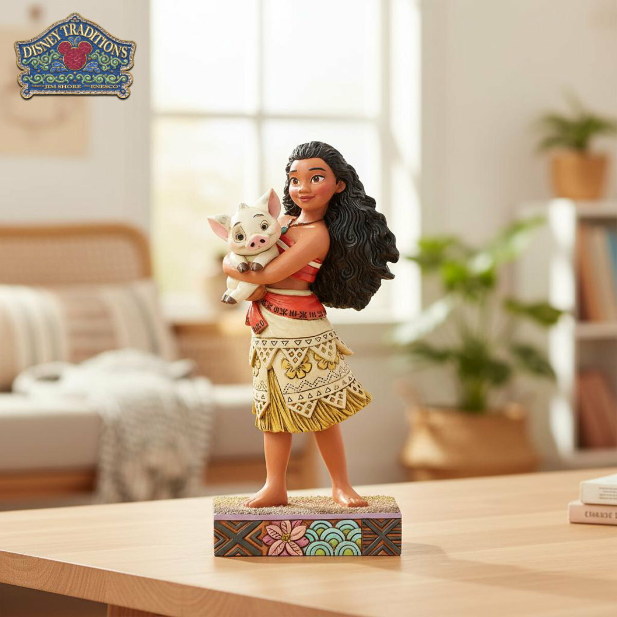 【スーパーSALE割引】 モアナ ホールディング プア 15.6cm モアナと伝説の海 | ディズニー トラディションズ ジムショア グッズ フィギュア 人形 置物 彫刻 Jim Shore 正規輸入品