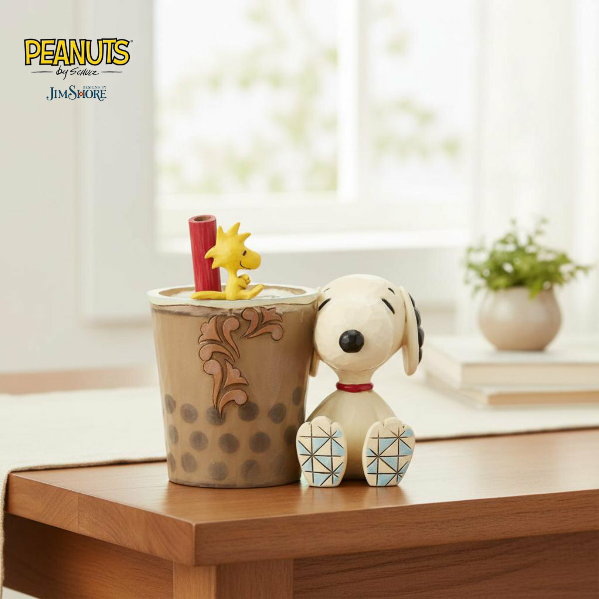 【スーパーSALE割引】 スヌーピー&ウッドストック タピオカティー 10.9cm | ジムショア  ...