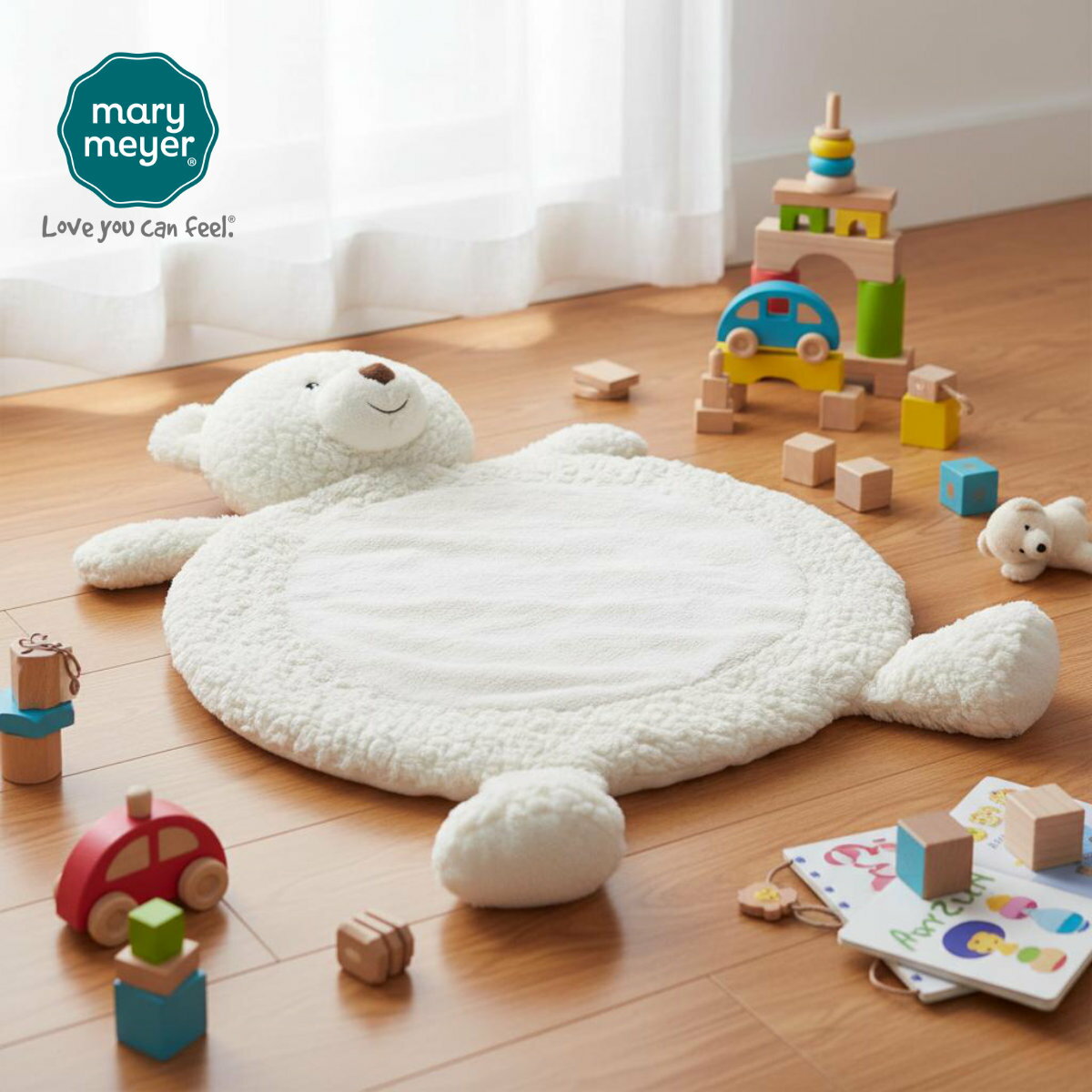 メリーマイヤー ベビーマット パティベア 58.0x79.0(cm) | プレイマット 座布団 ベビー 赤ちゃん 0歳 ..